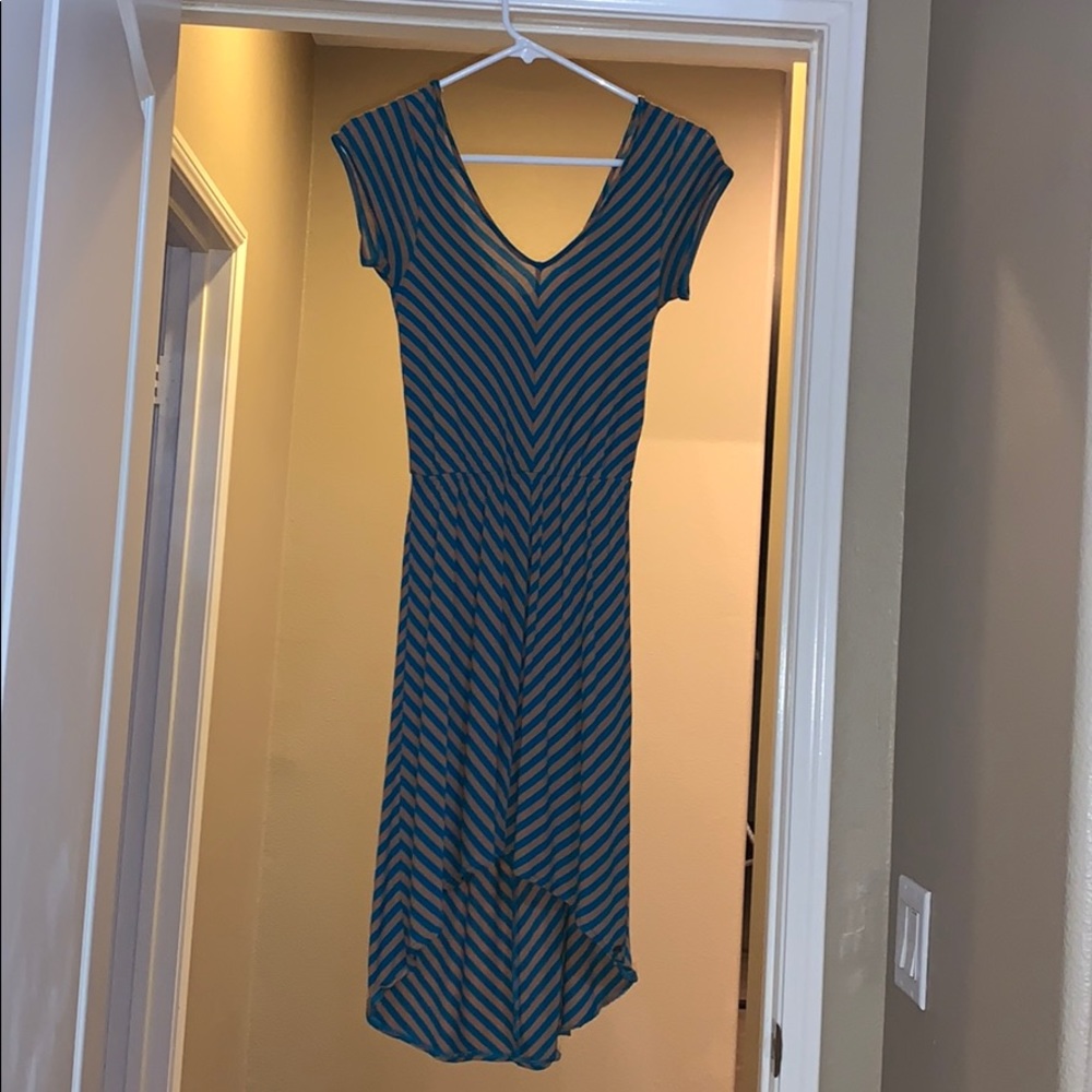 O’Neill teal and orange striped dress